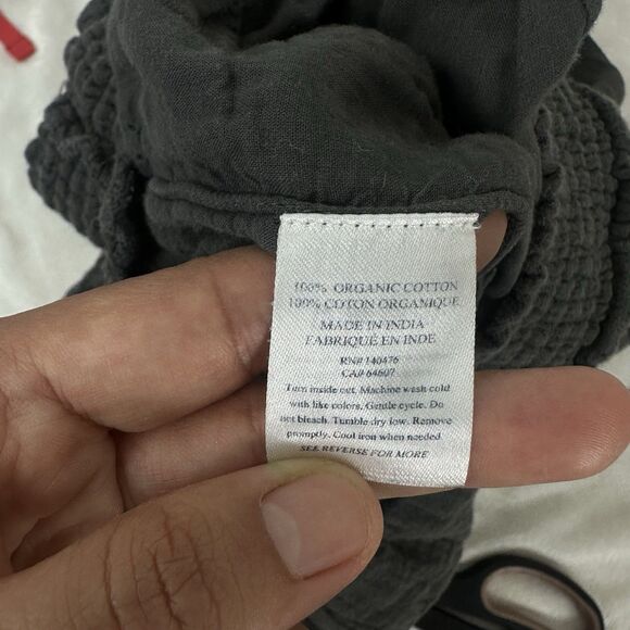 Faherty Dream 100% Organic Cotton Gauze Wide Leg Pants in Washed Black Women's M - Picture 11 of 11